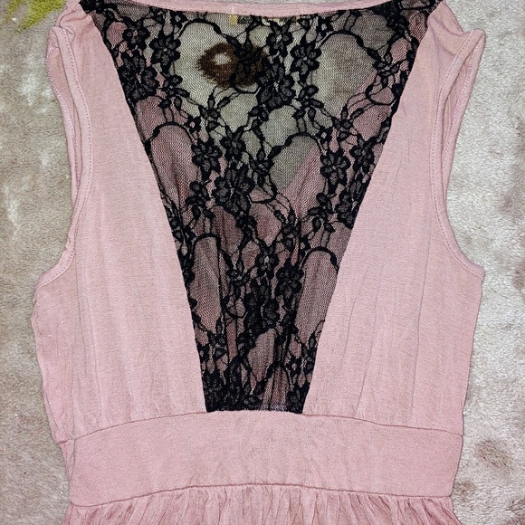 NWOT Forever21 Cowlneck & Lace Dress - Picture 3 of 4